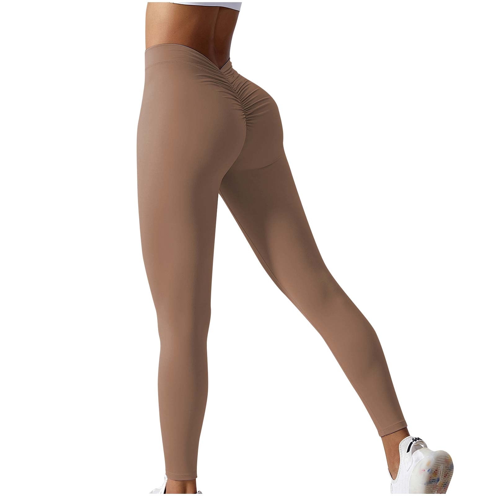 XFLWAM V Back Leggings for Women Scrunch Butt Lifting Workout