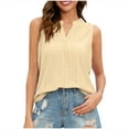 thumbnail image 1 of XFLWAM V Neck Sleeveless Tank Top for Women Summer Tunic Shirts with Eyelet Womens Tops Dressy Casual Business Outfits, 1 of 4