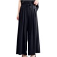 thumbnail image 1 of XFLWAM Wide Leg Palazzo Pants for Women Summer Beach Pants Flowy Loose Casual Lounge Pajama Yoga Pants with Pockets Black XL, 1 of 6