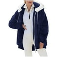 thumbnail image 1 of XFLWAM Winter Coats for Women Fuzzy Sherpa Fleece Jacket Plus Size Faux Fur Coat Oversized Warm Hooded Outerwear, 1 of 9