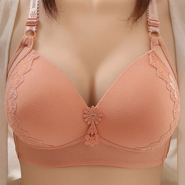 XFLWAM Wireless Bras for Womens Push-up Bra Clearance Solid Color Lace Lingerie Bras Underwear Bralette Bras Comfortable Bra Gray 44C
