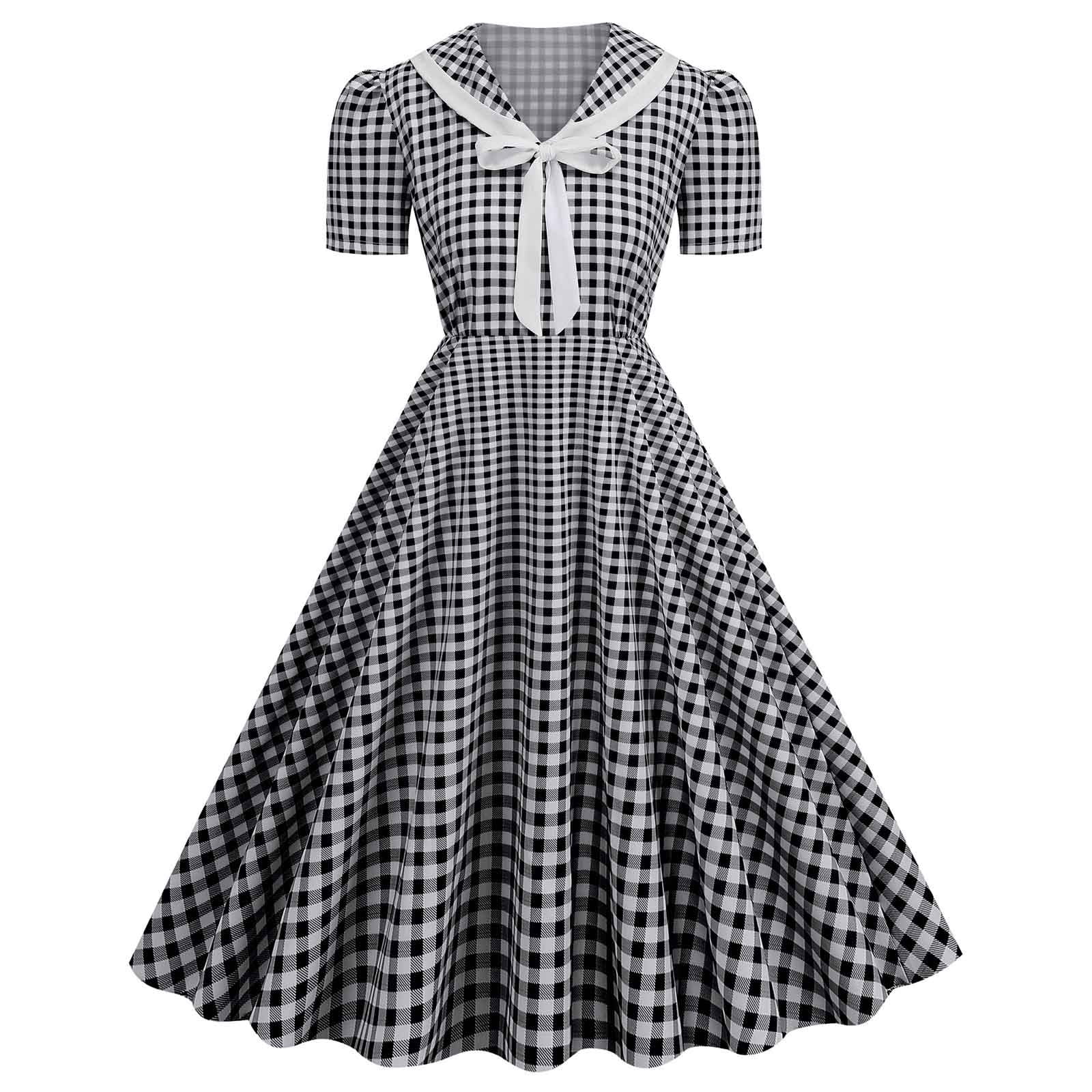 1950s black tie dress Black Vintage 1950s Dress