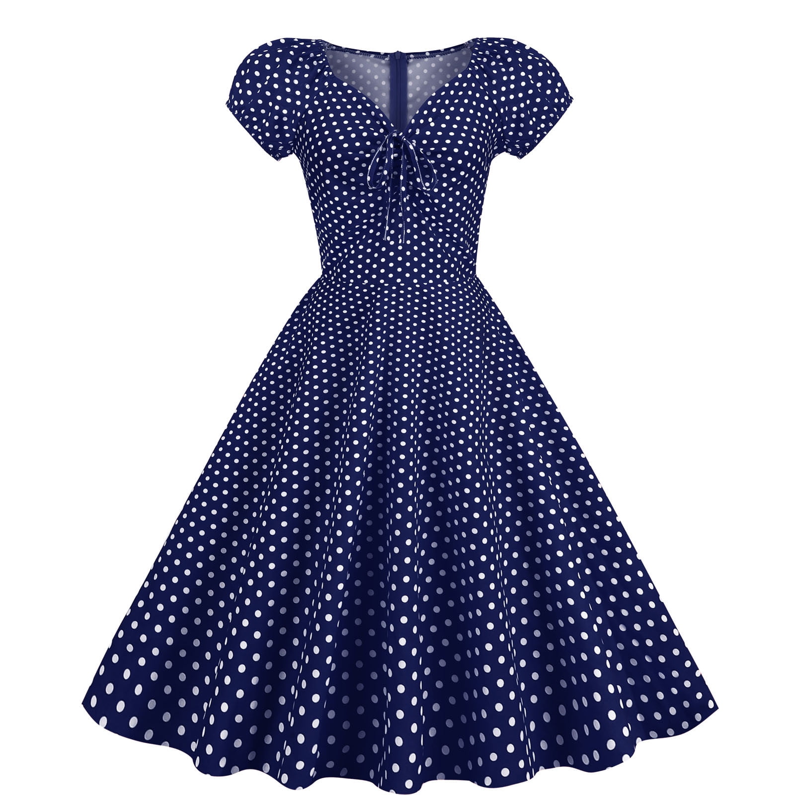 open lace back dress Retro Style Red 50s Polka Dot Dress