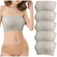 thumbnail image 1 of XFLWAM Women Bandeau Bra Padded Strapless Bralette Bra Seamless Bandeau Tube Top Bra, 1 of 4