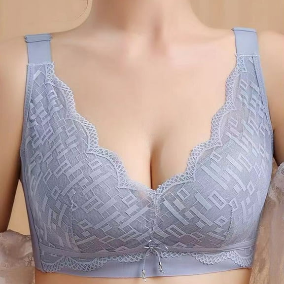XFLWAM Women Lace Push Up Bra Soft Support Seamless Comfortable Full-Coverage Adjustable Straps Bralette Comfort Everyday Bras