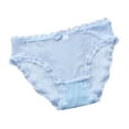 thumbnail image 1 of XFLWAM Women Lace Trim Underwear Sexy Sheer Mesh Breathable Panties Stretch Seamless Bikini Briefs Light Blue L, 1 of 8