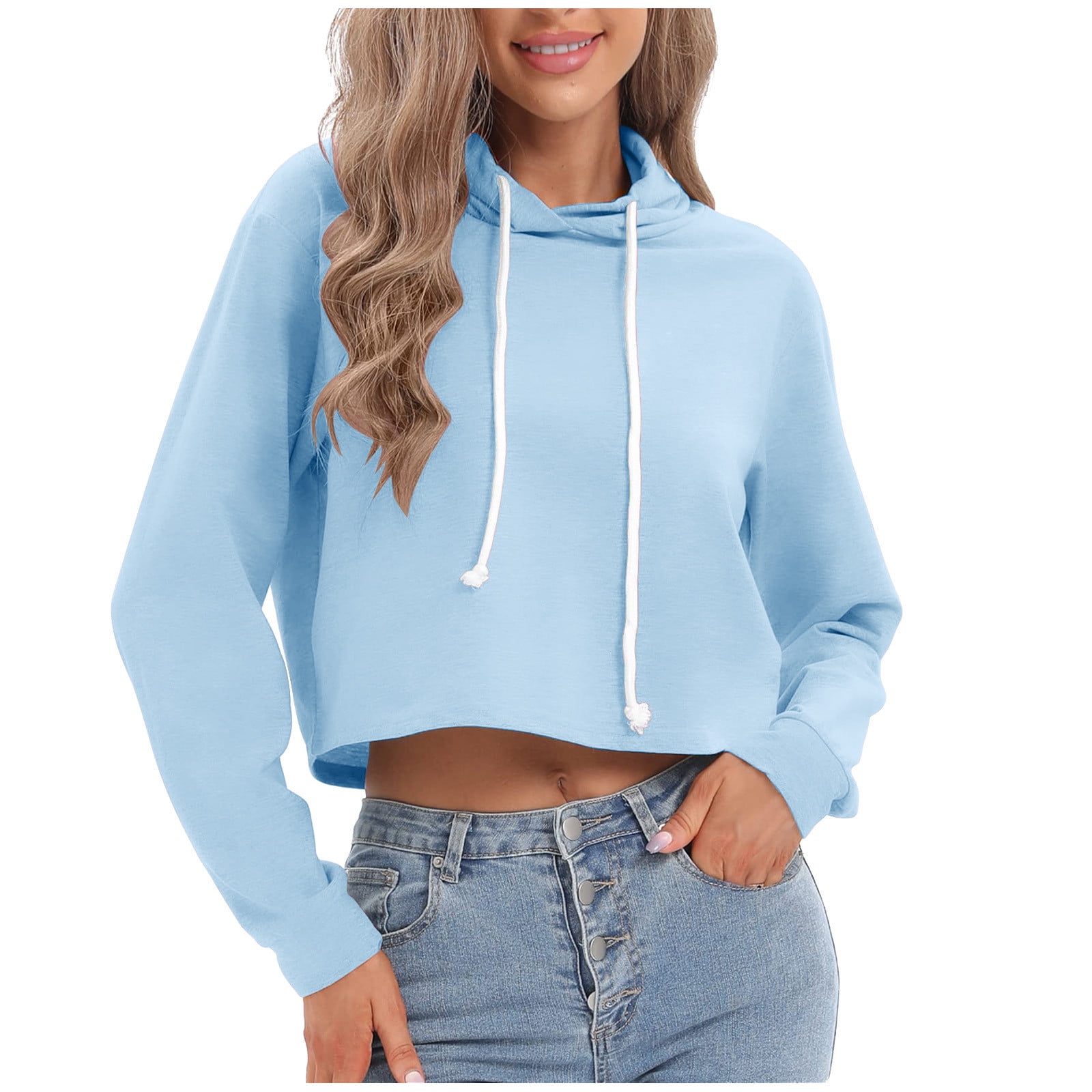 TAIAOJING Women's Casual Pullover Sweatshirt Printing Bright Hoodies Long  Color Heart Sleeve Hoodies Sweatshirts - Walmart.com