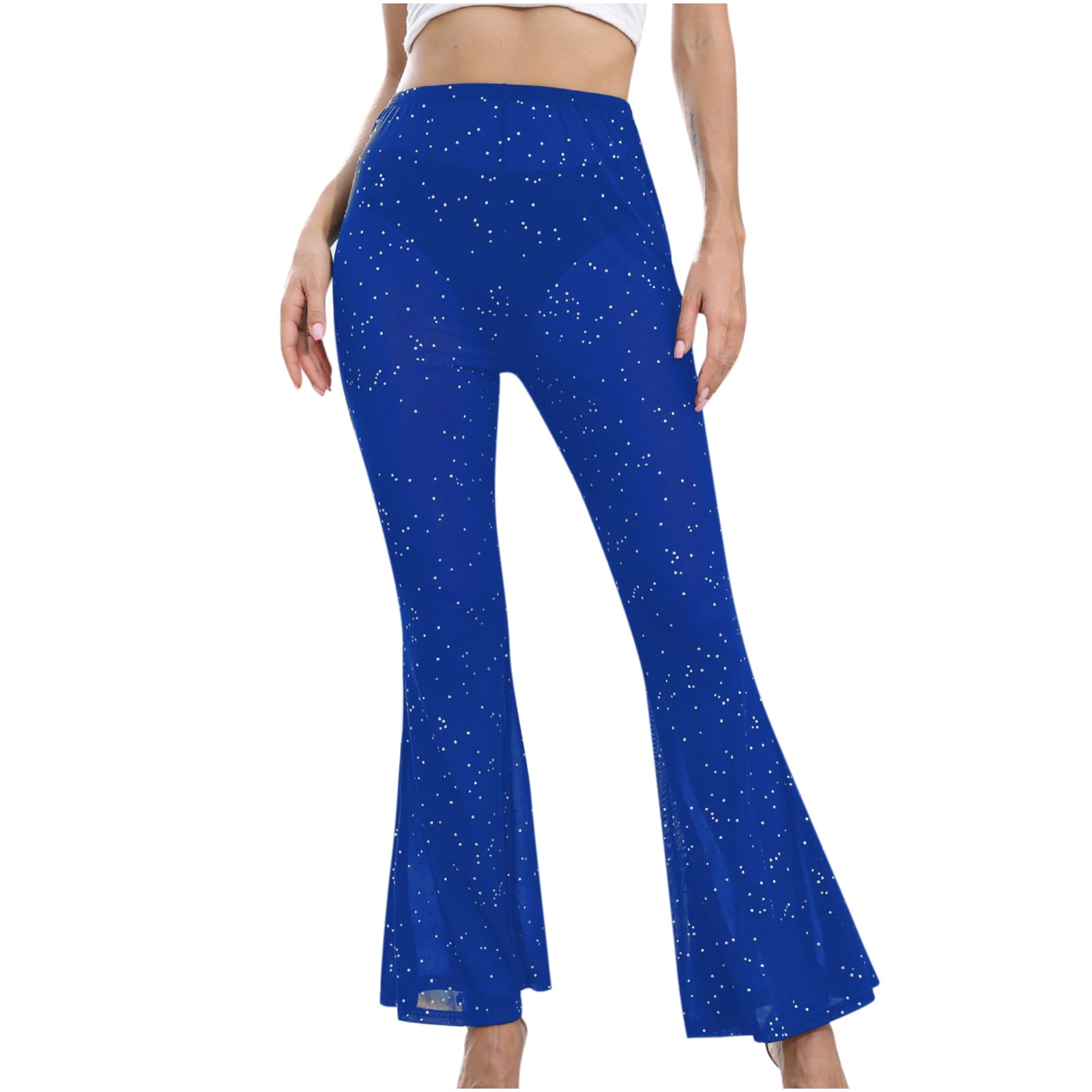 Rave Outfits Women Flame Women's High Waisted Flared Bell Bottoms