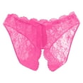 thumbnail image 1 of XFLWAM Women Sheer Lace Panties Open Sexy Panties G-string Underwear Tangas Soft Thongs Lingerie Hot Pink L, 1 of 5