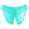 thumbnail image 1 of XFLWAM Women Sheer Lace Panties Open Sexy Panties G-string Underwear Tangas Soft Thongs Lingerie Mint Green L, 1 of 5