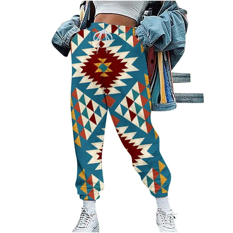Aztec print joggers sale