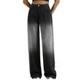 thumbnail image 1 of XFLWAM Women Wide Leg Jeans High Waist Baggy Jeans Loose Boyfriend Jeans Denim Pants Y2K Dark Gray M, 1 of 8