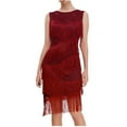 thumbnail image 1 of XFLWAM Women's 1920s Flapper Dress Sleeveless Slip Beaded Dress Roaring 20s Great Gatsby Dress for Cocktail Party Prom Dress, 1 of 9