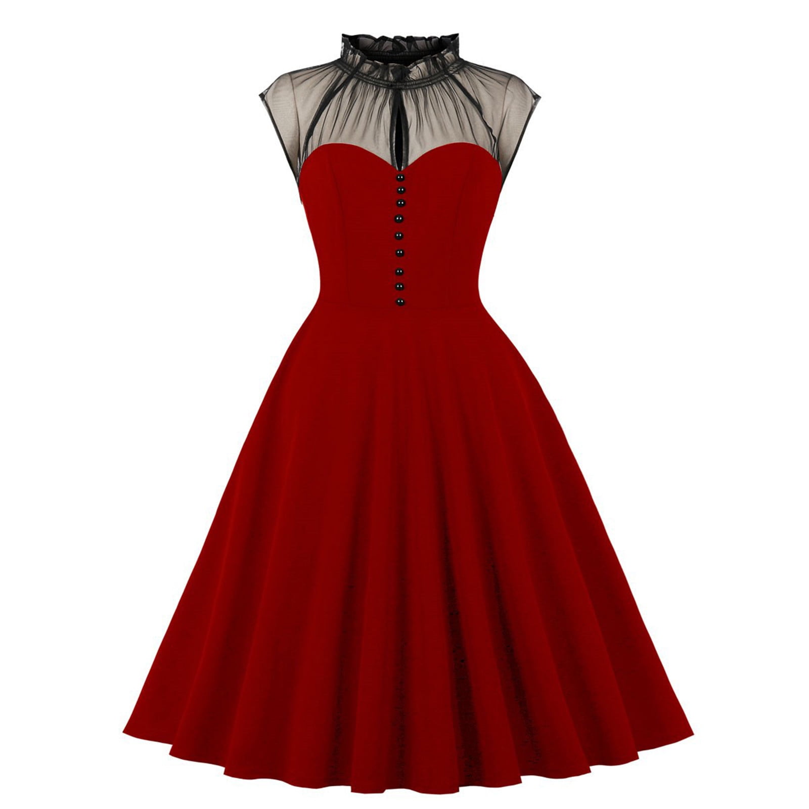 dress retro vintage A-Line Cocktail Dresses Elegant Dress Wedding Guest Knee Length Bow Neck Butterfly Dress 2026