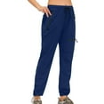 thumbnail image 1 of XFLWAM Women's Athletic Hiking Cargo Joggers Pants Outdoor Workout Lightweight Quick Dry Zipper Pockets Blue M, 1 of 8