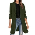 thumbnail image 1 of XFLWAM Women's Casual Long Blazers Long Sleeve Lapel Oversized Suit Jacket Elegant Work Office Blazer Jackets Army Green S, 1 of 5
