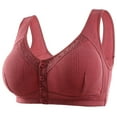 thumbnail image 1 of XFLWAM Women's Daily Bras Front Button Bra High Support Everyday Bra Wireless Push Up Bra Front Closure Bras for Seniors, 1 of 3
