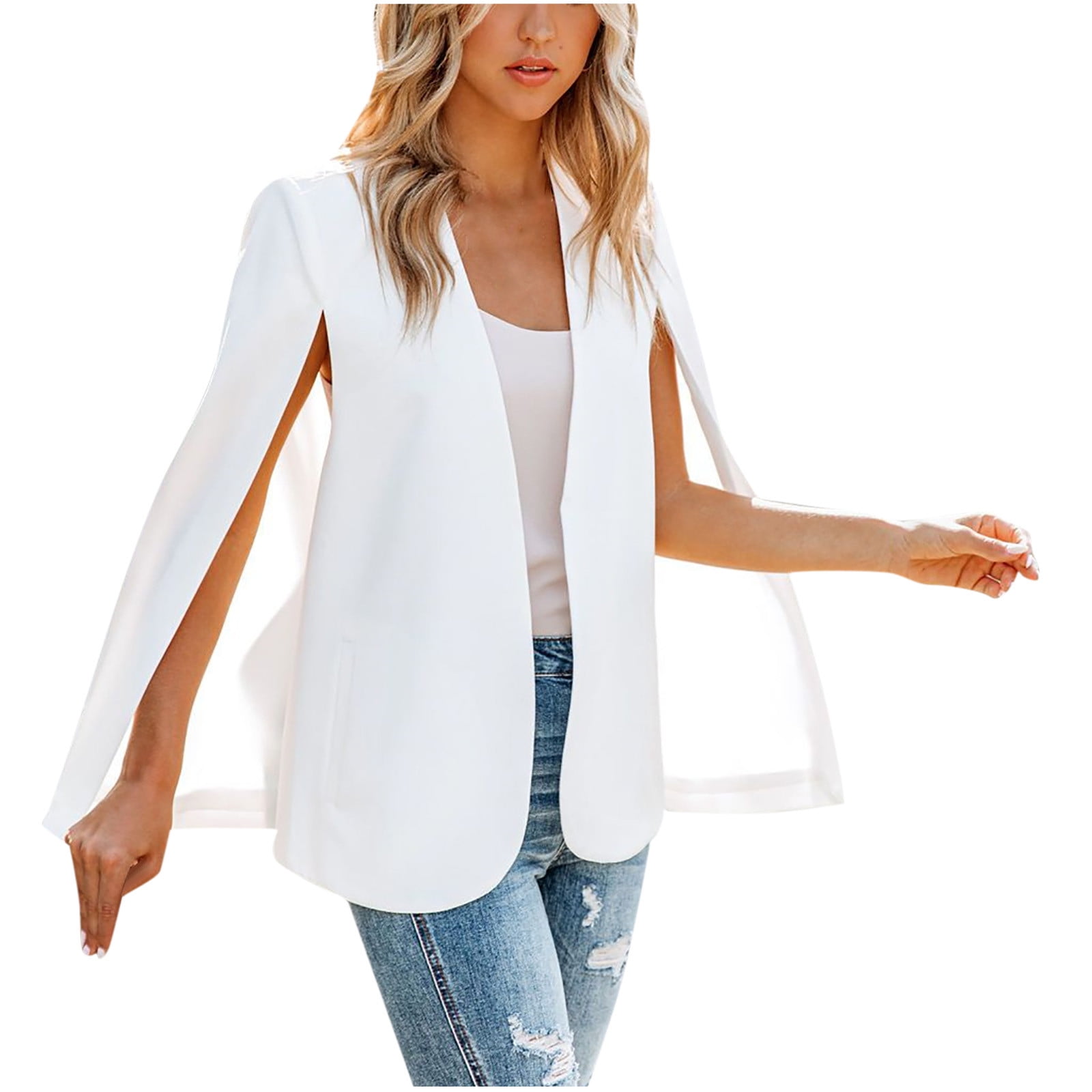 Long hot sale blazer cape