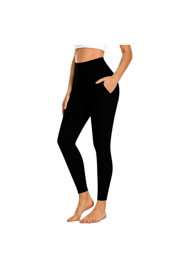 Women's High Waist Yoga Pants Buttery Soft Stretchy Tummy Control Workout Athletic Leggings with Pockets