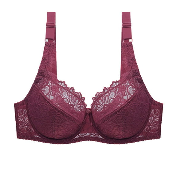 XFLWAM Women's Lace Underwire Bra Sheer See Through Bras Unpadded Ultra Thin Clear Underwear Comfy Support Lace Bra Trendy Push up Lift Seamless Bra