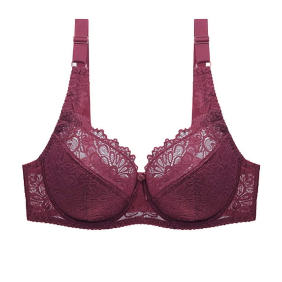 XFLWAM Women's Lace Underwire Bra Sheer See Through Bras Unpadded Ultra Thin Clear Underwear Comfy Support Lace Bra Trendy Push up Lift Seamless Bra