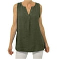 thumbnail image 1 of XFLWAM Women's Linen Tank Tops V Neck Sleeveless Tunic Shirts Summer Casual Loose Flowy Blouse, 1 of 5
