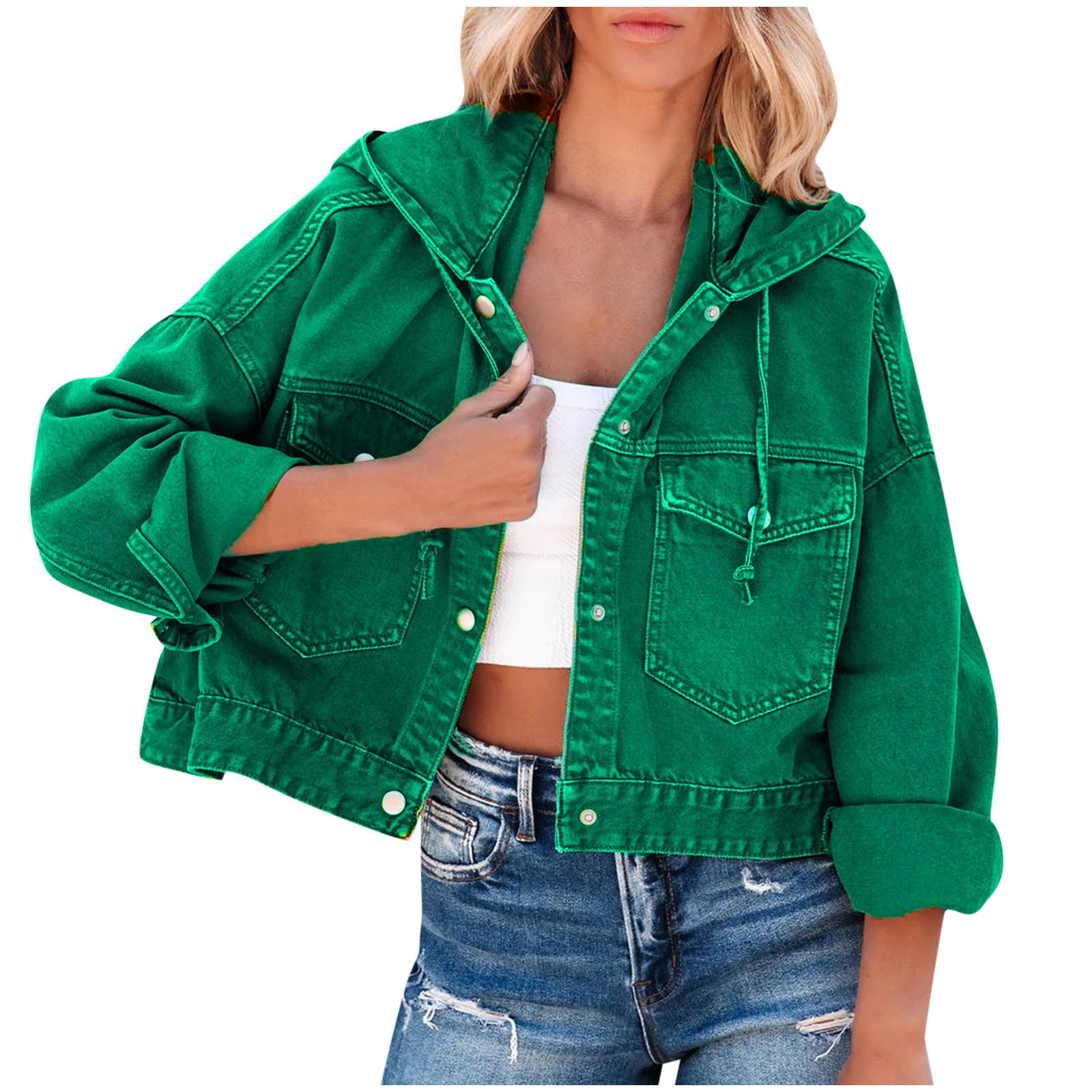  Women's Denim Jackets - Greens / Women's Denim Jackets