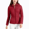 thumbnail image 1 of XFLWAM Women's Quilted Down Jacket Zip Up Hooded Puffer Jacket Lightweight Solid Color Warm Winter Coats, 1 of 6