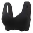 thumbnail image 1 of XFLWAM Women's Seamless Bra Wavy Wireless Full Coverage Padded Smoothing No Underwire Comfort V Neck Bralettes with Support, 1 of 3