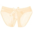thumbnail image 1 of XFLWAM Women's Sheer Mesh Panties Open Sexy Hipster Lingerie Underwear Underpant Beige, 1 of 5
