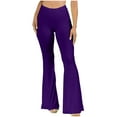 thumbnail image 1 of XFLWAM Women's Stretchy Flare Pants High Waisted Elastic Work Office Bell Bottoms Pants, 1 of 6