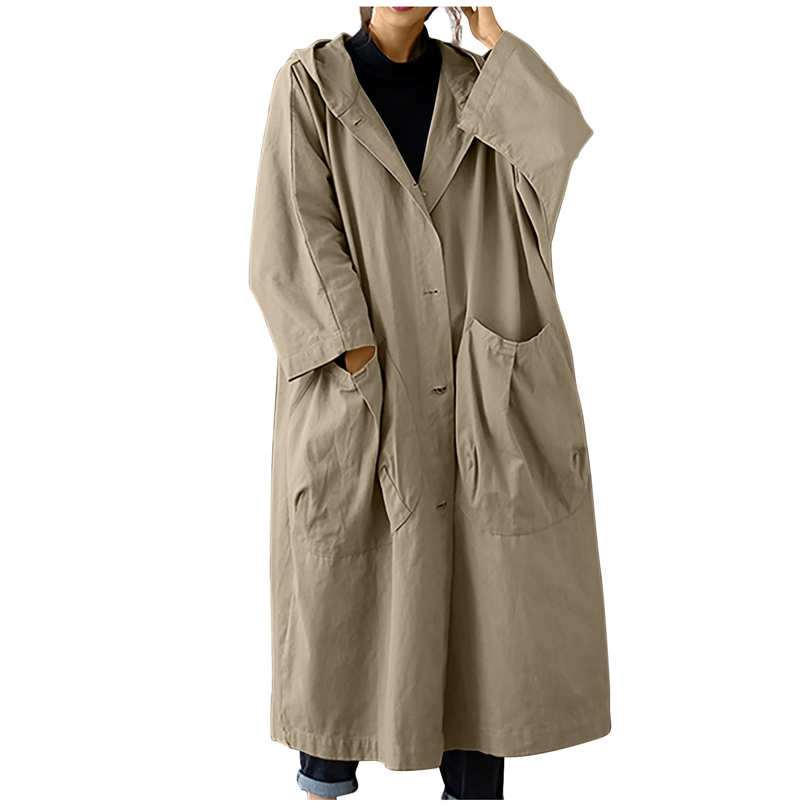 VEKDONE 2025 Clearance Extra Long Leather Jacket, Women PU