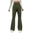 thumbnail image 1 of XFLWAM Women's Velvet Pants Bell Bottom Flare Pants High Waisted Warm Long Pants, 1 of 9