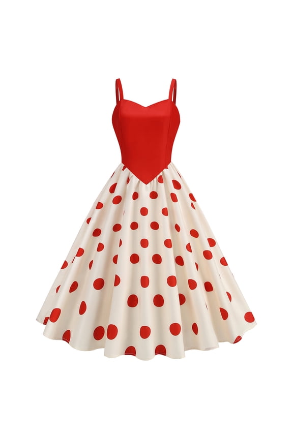 Women's Vintage 1950s Dress Cap Sleeve Audrey Retro Rockabilly Prom Dress 1960's A-Line Cocktail Party Swing T Dress