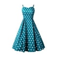 thumbnail image 1 of XFLWAM Women's Vintage Sleeveless Vintage Polka Dot Dress Summer Cute A Line Flowy Swing Rockabilly Dress 1950s Cocktail Swing Dress, 1 of 5