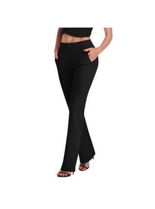 BANETTETA Dress Pants Women Black Slacks for Women High Waisted Tummy  Control Womens Dress Pants Wide Leg Slacks for Women (Black Regular S) at   Women's Clothing store
