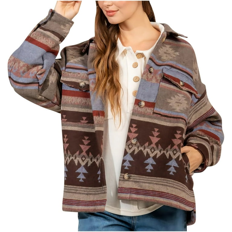Womens aztec 2025 wool coat