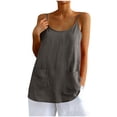 thumbnail image 1 of XFLWAM Womens Camisole V Neck Sleeveless Tank Tops Summer Causal Loose Fit Spaghetti Strap Cami Shirts with Pockets, 1 of 8