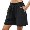 thumbnail image 1 of XFLWAM Womens Cotton Sweat Shorts Casual Summer Loose Fit Athletic Shorts Drawstring Waist Lounge Running Shorts with Pockets, 1 of 3