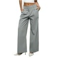 thumbnail image 1 of XFLWAM Womens Dress Pants Pleated Wide Leg Business Casual Trousers Dressy Casual Work Palazzo Pants with Pockets, 1 of 6
