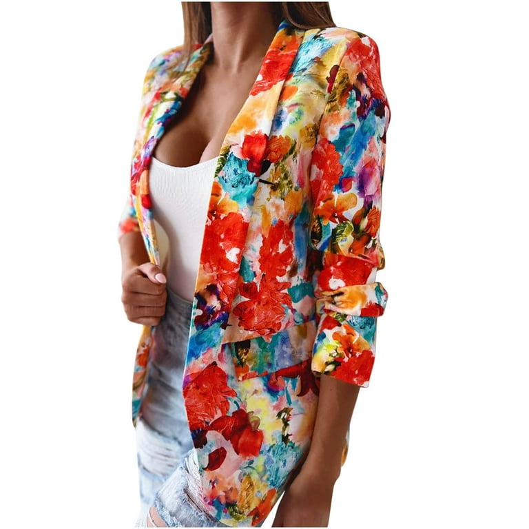 Floral suit jacket womens hotsell