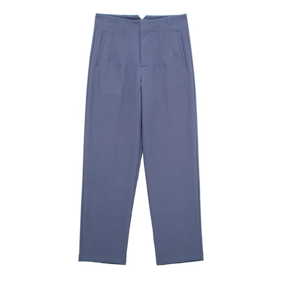 XFLWAM Womens High Waisted Business Pants Pockets Casual Dressy Formal Work Elegant Work Office Business Straight Leg Trousers with Pockets
