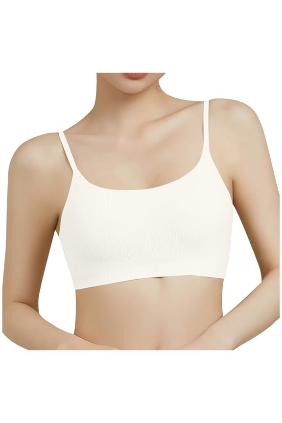 Womens Low Back Bras Invisible Backless Bra Seamless Secret Plunge Bra No Show Bra Low Cut Spaghetti Strap Bra