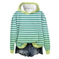 thumbnail image 1 of XFLWAM Womens Oversized Hoodies Pullover Striped Printing Sweatshirts Fall Long Sleeve Tops Trendy Loose Fit Outfits Mint Green M, 1 of 4