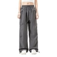 thumbnail image 1 of XFLWAM Womens Parachute Cargo Pants High Waisted Casual Pants Baggy Stretchy Wide Leg Y2K Streetwear Clothes, 1 of 4