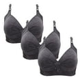 thumbnail image 1 of XFLWAM Womens Plus Size No Underwire Bras Large Cup Everday Bras Full Coverage Push Up Bras Underwear 3 Packs, 1 of 1