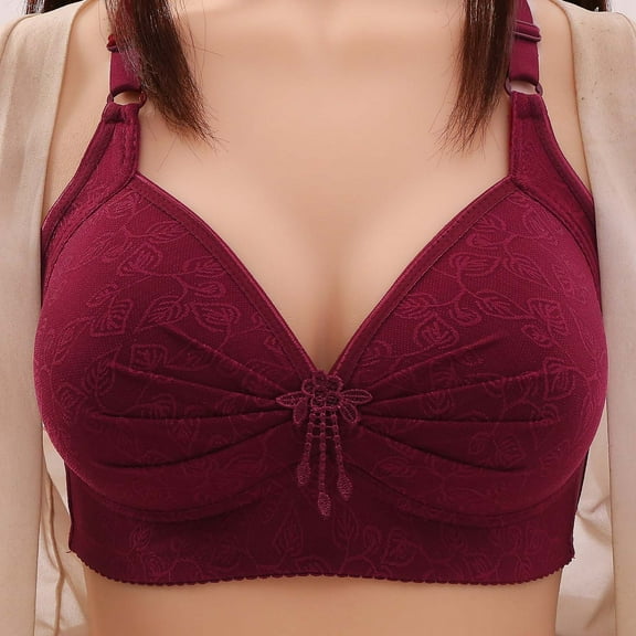 XFLWAM Womens Plus Size No Underwire Bras Large Cup Everday Bras Full Coverage Push Up Bras Underwear
