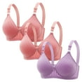 thumbnail image 1 of XFLWAM Womens Plus Size Push Up Bra Full Coverage Everyday Bras No Underwire Cotton Mesh Bras 3 Packs, 1 of 3