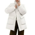 thumbnail image 1 of XFLWAM Womens Quilted Puffer Jacket Stand Collar Long Sleeve Zip Up Winter Padded Coat Thicken Warm Jackets with Pockets White M, 1 of 9