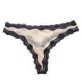 thumbnail image 1 of XFLWAM Womens Sexy Lace Trim G String Thongs Sheer Mesh Sexy Panties Underwear for Women Brief Pink S, 1 of 9
